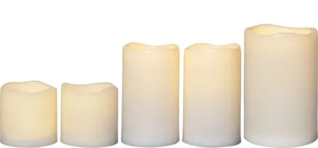 Paul set av 5 LED Blockljus 10 cm - elfenbensvit - Belysning & el - Inomhusbelysning & lampor - Dekorationsbelysning