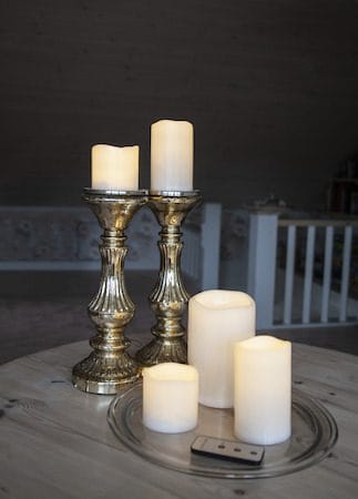 Paul set av 5 LED Blockljus 10 cm - elfenbensvit - Belysning & el - Inomhusbelysning & lampor - Dekorationsbelysning