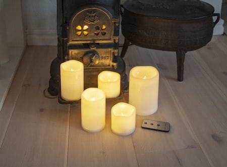 Paul set av 5 LED Blockljus 10 cm - elfenbensvit - Belysning & el - Inomhusbelysning & lampor - Dekorationsbelysning