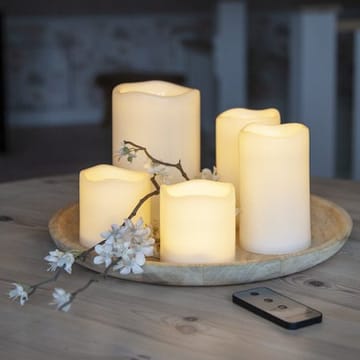 Paul set av 5 LED Blockljus 10 cm - elfenbensvit - Belysning & el - Inomhusbelysning & lampor - Dekorationsbelysning