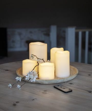 Paul set av 5 LED Blockljus 10 cm - elfenbensvit - Belysning & el - Inomhusbelysning & lampor - Dekorationsbelysning