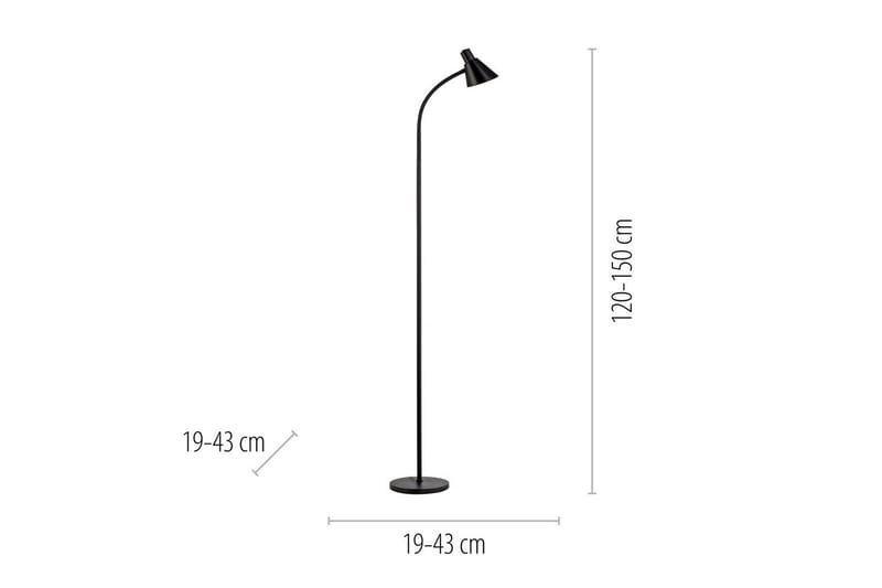 Pixie Just Light Golvlampa - Black - Belysning & el - Inomhusbelysning & lampor - Sovrumslampa