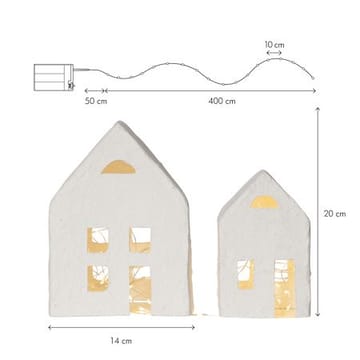 Plain Inomhusdekoration belysning 14 cm - vit - Belysning & el - Inomhusbelysning & lampor - Dekorationsbelysning
