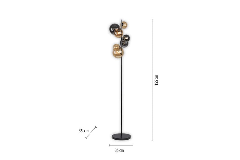 Popsicle Paul Neuhaus Golvlampa - Black - Belysning & el - Inomhusbelysning & lampor - Sovrumslampa