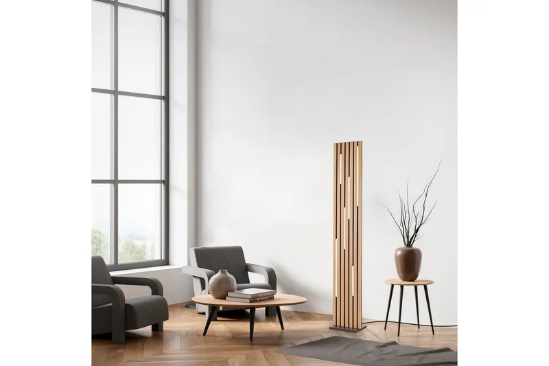 Q-Akustik Paul Neuhaus Golvlampa - Wood - Belysning & el - Inomhusbelysning & lampor - Sovrumslampa