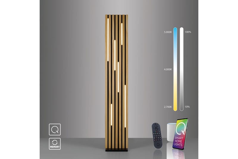 Q-Akustik Paul Neuhaus Golvlampa - Wood - Belysning & el - Inomhusbelysning & lampor - Sovrumslampa