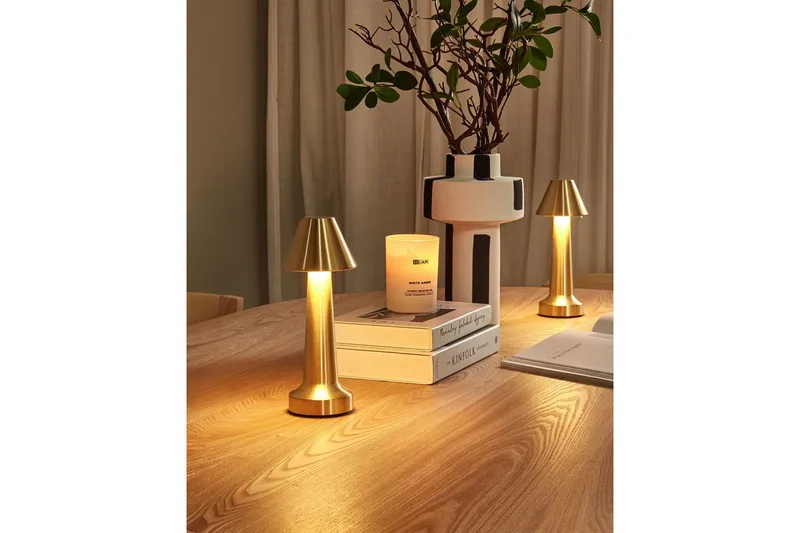 Adasi LED Bordslampa 2 st 24 cm - Guld - Belysning & el - Inomhusbelysning & lampor - Sänglampor & nattduksbordslampa - Sänglampa bord