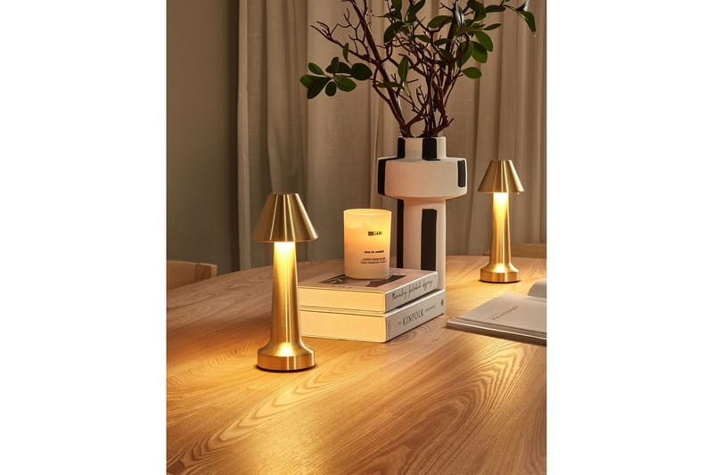 Adasi LED Bordslampa 2 st 24 cm - Guld - Belysning & el - Inomhusbelysning & lampor - Sänglampor & nattduksbordslampa - Sänglampa bord