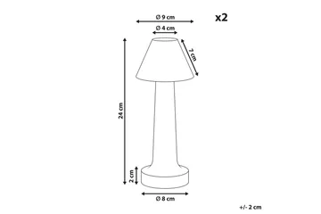 Adasi LED Bordslampa 2 st 24 cm - Guld - Belysning & el - Inomhusbelysning & lampor - Sänglampor & nattduksbordslampa - Sänglampa bord