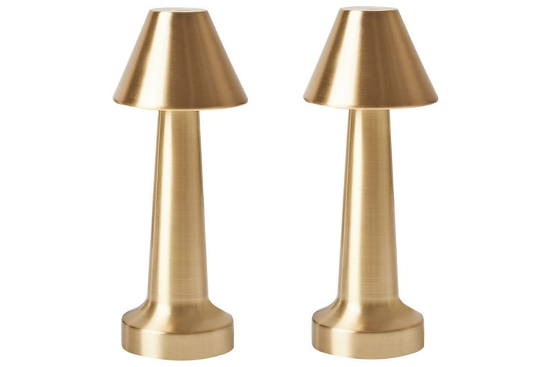 Adasi LED Bordslampa 2 st 24 cm - Guld - Belysning & el - Inomhusbelysning & lampor - Sänglampor & nattduksbordslampa - Sänglampa bord