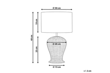 Astroni Bordslampa 49 cm E27 - Natur/Off White - Belysning & el - Inomhusbelysning & lampor - Sänglampor & nattduksbordslampa - Sänglampa bord