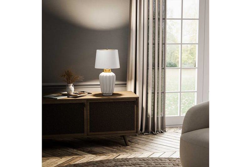 Bexley Quintiesse Bordslampa - White||Brass - Belysning & el - Inomhusbelysning & lampor - Sänglampor & nattduksbordslampa - Sänglampa bord