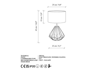 Bordslampa Almasi Svart - Svart - Belysning & el - Inomhusbelysning & lampor - Sänglampor & nattduksbordslampa - Sänglampa bord