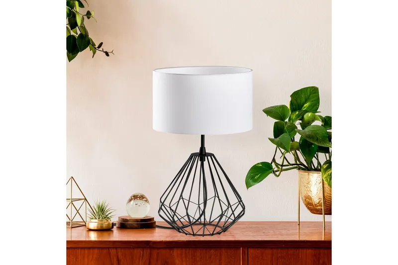 Bordslampa Almasi Vit / Svart - Vit / Svart - Belysning & el - Inomhusbelysning & lampor - Sänglampor & nattduksbordslampa - Sänglampa bord