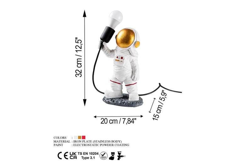 Bordslampa Anroth Flerfärgad - 30 x 15 x 32 cm - Belysning & el - Inomhusbelysning & lampor - Sänglampor & nattduksbordslampa - Sänglampa bord