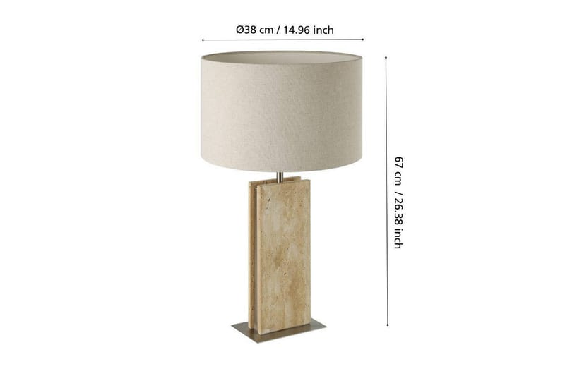 Bordslampa Eglo Belesar Nickel/Natur - Nickel/Natur - Belysning & el - Inomhusbelysning & lampor - Sänglampor & nattduksbordslampa - Sänglampa bord