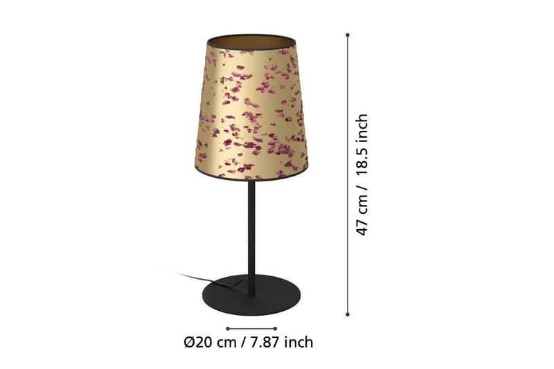 Bordslampa Eglo Castuera Guld med Rosblad - Belysning & el - Inomhusbelysning & lampor - Sänglampor & nattduksbordslampa - Sänglampa bord