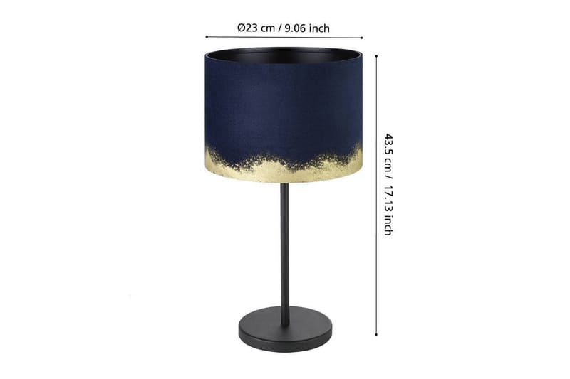Bordslampa Eglo Casuarita Blå/Guld - Belysning & el - Inomhusbelysning & lampor - Sänglampor & nattduksbordslampa - Sänglampa bord