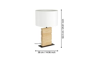 Bordslampa Eglo Contessore Rak Vit/trä - Belysning & el - Inomhusbelysning & lampor - Sänglampor & nattduksbordslampa - Sänglampa bord