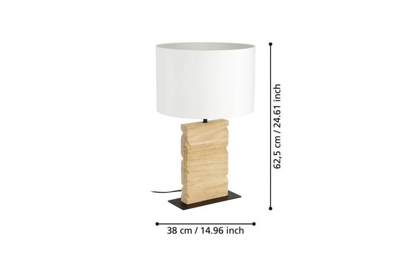 Bordslampa Eglo Contessore Rak Vit/trä - Belysning & el - Inomhusbelysning & lampor - Sänglampor & nattduksbordslampa - Sänglampa bord