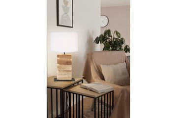 Bordslampa Eglo Contessore Rak Vit/trä - Belysning & el - Inomhusbelysning & lampor - Sänglampor & nattduksbordslampa - Sänglampa bord