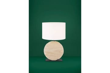 Bordslampa Eglo Contessore Rund Vit/Trä - Belysning & el - Inomhusbelysning & lampor - Sänglampor & nattduksbordslampa - Sänglampa bord