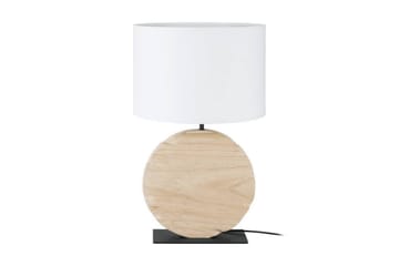 Bordslampa Eglo Contessore Rund Vit/Trä - Belysning & el - Inomhusbelysning & lampor - Sänglampor & nattduksbordslampa - Sänglampa bord