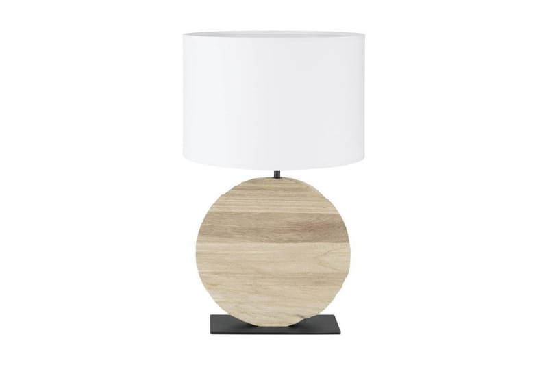 Bordslampa Eglo Contessore Rund Vit/Trä - Belysning & el - Inomhusbelysning & lampor - Sänglampor & nattduksbordslampa - Sänglampa bord