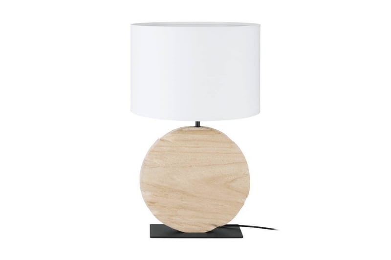Bordslampa Eglo Contessore Rund Vit/Trä - Belysning & el - Inomhusbelysning & lampor - Sänglampor & nattduksbordslampa - Sänglampa bord