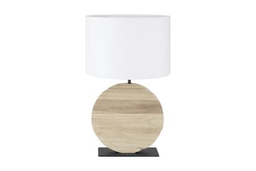 Bordslampa Eglo Contessore Rund Vit/Trä - Belysning & el - Inomhusbelysning & lampor - Sänglampor & nattduksbordslampa - Sänglampa bord