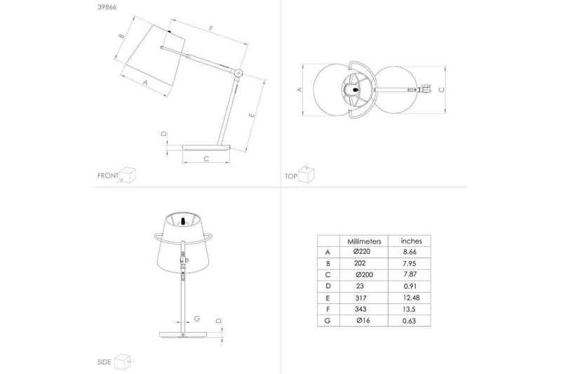 Bordslampa Eglo Granadillos Svart - Belysning & el - Inomhusbelysning & lampor - Sänglampor & nattduksbordslampa - Sänglampa bord