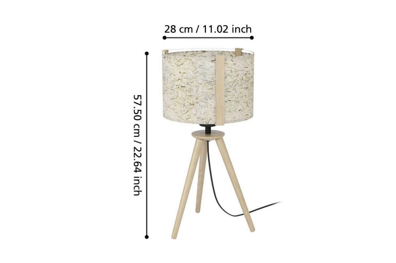 Bordslampa Eglo Hontongas Brun - Belysning & el - Inomhusbelysning & lampor - Sänglampor & nattduksbordslampa - Sänglampa bord