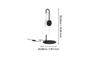 Bordslampa Eglo Larderia Svart/Vit - Belysning & el - Inomhusbelysning & lampor - Sänglampor & nattduksbordslampa - Sänglampa bord