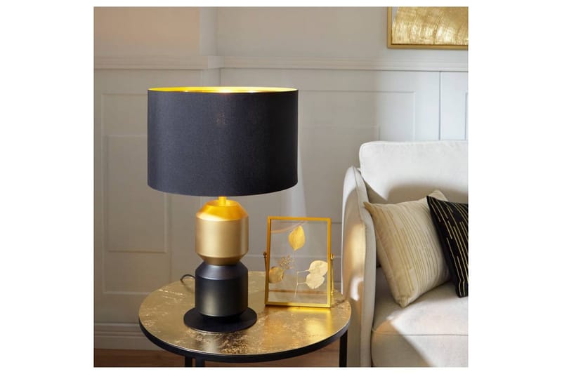 Bordslampa Eglo Laurignano Svart/Guld - Belysning & el - Inomhusbelysning & lampor - Sänglampor & nattduksbordslampa - Sänglampa bord