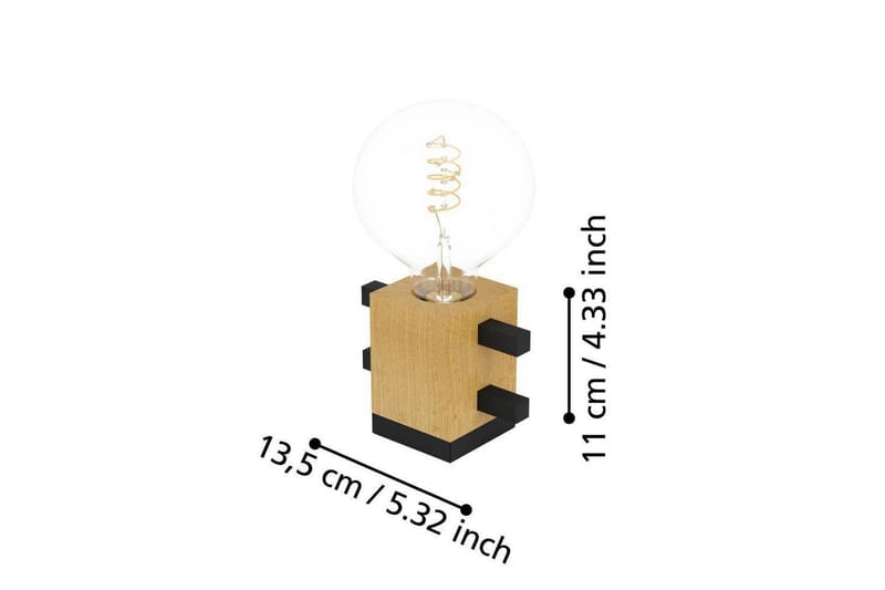 Bordslampa Eglo Levantara Svart/Trä - Belysning & el - Inomhusbelysning & lampor - Sänglampor & nattduksbordslampa - Sänglampa bord