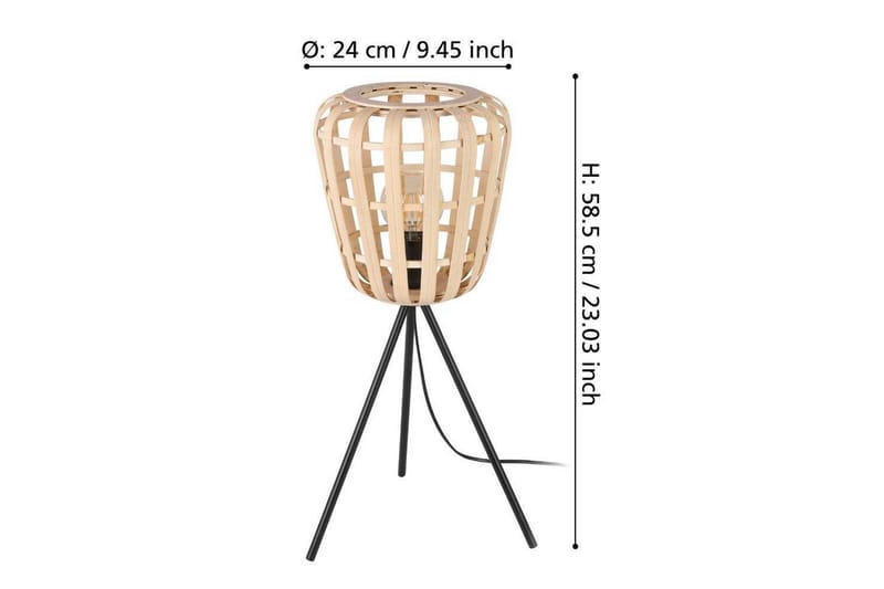 Bordslampa Eglo Montezuelo Trä - Belysning & el - Inomhusbelysning & lampor - Sänglampor & nattduksbordslampa - Sänglampa bord