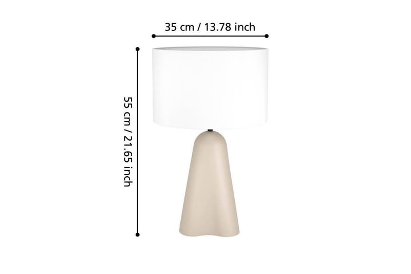 Bordslampa Eglo Tolleric Sand/Vit - Belysning & el - Inomhusbelysning & lampor - Sänglampor & nattduksbordslampa - Sänglampa bord
