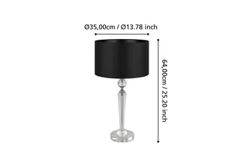 Bordslampa Eglo Pasiano 1 Klar/Svart - Belysning & el - Inomhusbelysning & lampor - Sänglampor & nattduksbordslampa - Sänglampa bord