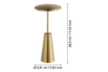 Bordslampa Eglo Piccola med Touch Borstad Mässing - Mässing - Belysning & el - Inomhusbelysning & lampor - Sänglampor & nattduksbordslampa - Sänglampa bord