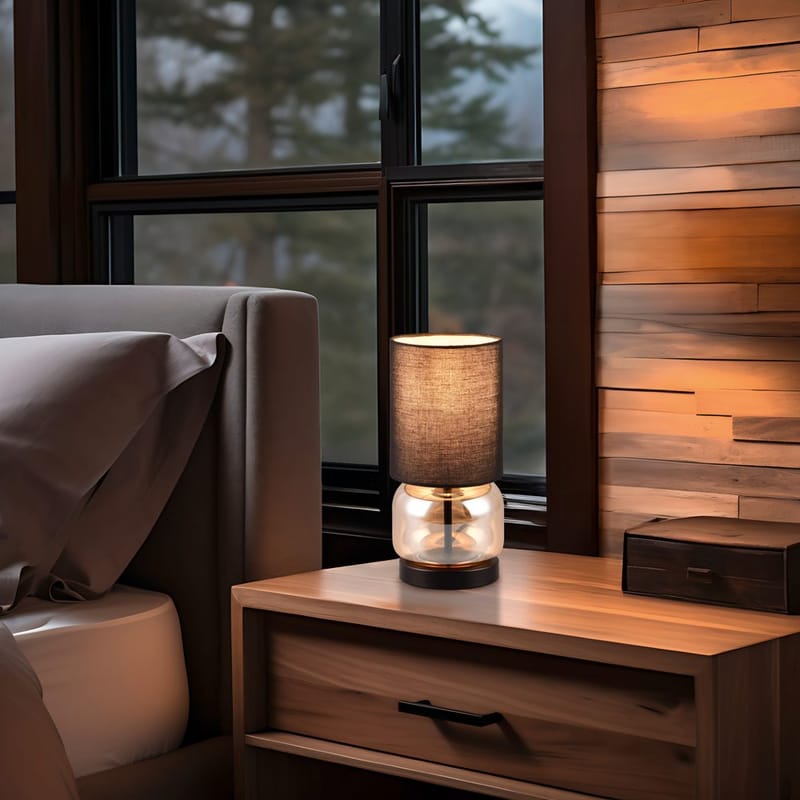 Bordslampa Elio - Mattsvart/bärnsten - Belysning & el - Inomhusbelysning & lampor - Sänglampor & nattduksbordslampa - Sänglampa bord