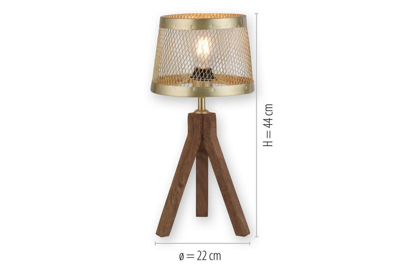 Bordslampa Frederik - 22x44x22 cm - Belysning & el - Inomhusbelysning & lampor - Sänglampor & nattduksbordslampa - Sänglampa bord