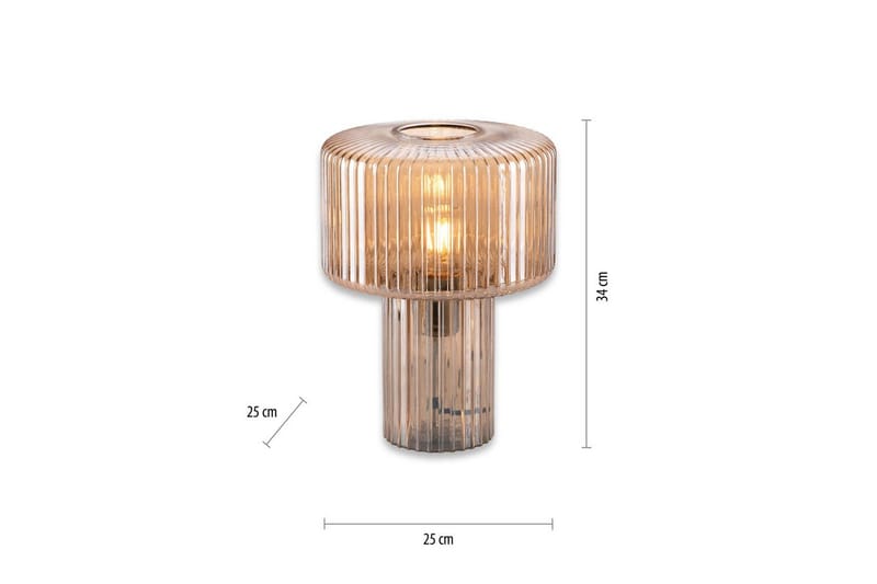 Bordslampa Fungus - Bärnsten - Belysning & el - Inomhusbelysning & lampor - Sänglampor & nattduksbordslampa - Sänglampa bord