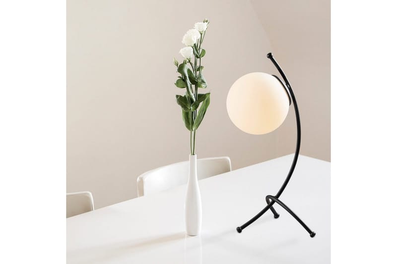 Bordslampa Melra Svart / Vit - Svart / Vit - Belysning & el - Inomhusbelysning & lampor - Sänglampor & nattduksbordslampa - Sänglampa bord