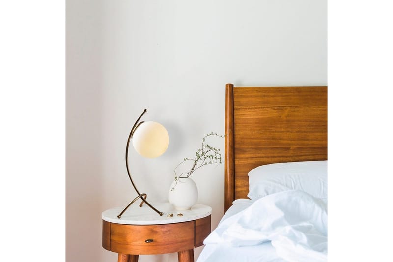 Bordslampa Melra Vintage / Vit - Vintage / Vit - Belysning & el - Inomhusbelysning & lampor - Sänglampor & nattduksbordslampa - Sänglampa bord