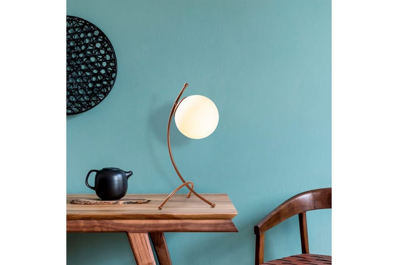 Bordslampa Melra Vit / Koppar - Vit / Koppar - Belysning & el - Inomhusbelysning & lampor - Sänglampor & nattduksbordslampa - Sänglampa bord