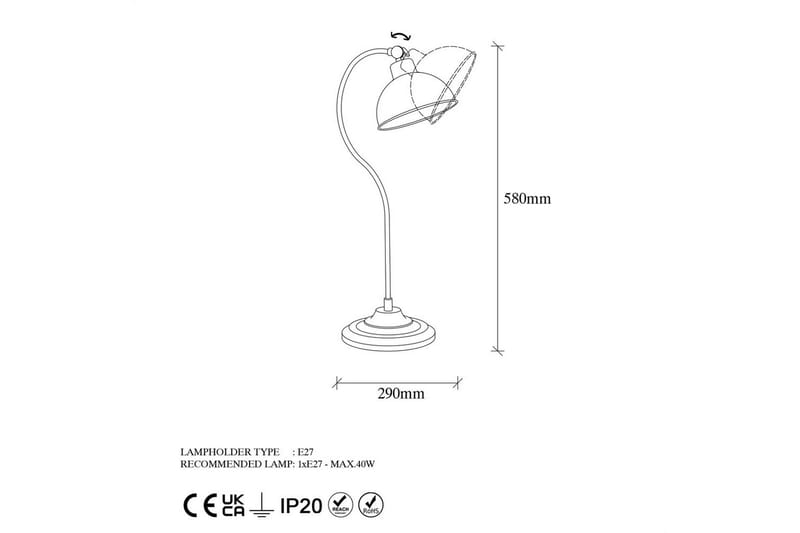 Bordslampa Moonridge Rany - Guld - Belysning & el - Inomhusbelysning & lampor - Sänglampor & nattduksbordslampa - Sänglampa bord