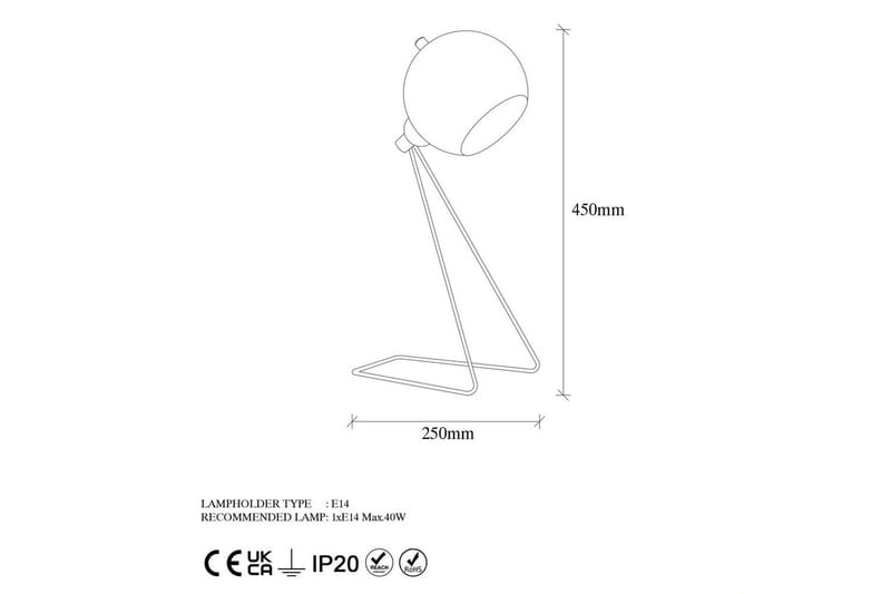 Bordslampa Orlennfield Svart / Rany - Svart / Rany - Belysning & el - Inomhusbelysning & lampor - Sänglampor & nattduksbordslampa - Sänglampa bord