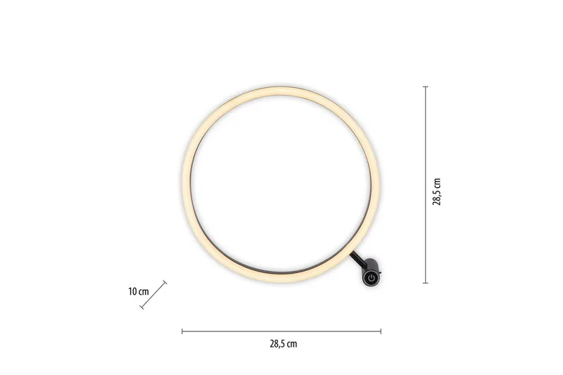 Bordslampa Ritus - 10x28,5x28,5 cm - Belysning & el - Inomhusbelysning & lampor - Sänglampor & nattduksbordslampa - Sänglampa bord