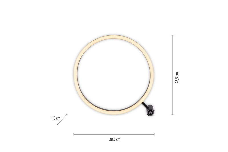 Bordslampa Ritus - 10x28,5x28,5 cm - Belysning & el - Inomhusbelysning & lampor - Sänglampor & nattduksbordslampa - Sänglampa bord