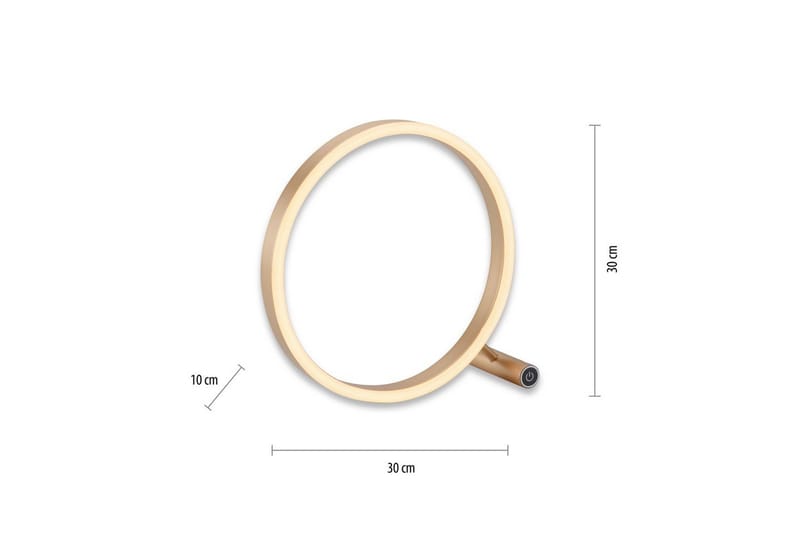 Bordslampa Ritus - 10x28x28,5 cm - Belysning & el - Inomhusbelysning & lampor - Sänglampor & nattduksbordslampa - Sänglampa bord